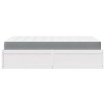 vidaXL Lit avec matelas blanc 140x190 cm bois massif de pin