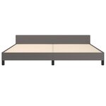 vidaXL Cadre de lit sans matelas gris 200x200 cm similicuir