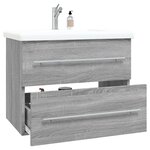 vidaXL Armoire de lavabo Sonoma gris 60x38 5x48 cm Bois d'ingénierie