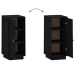vidaXL Buffet Noir 34x40x75 cm Bois massif de pin