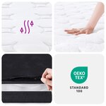 vidaXL Matelas à ressorts bonnell moyen 200x200 cm