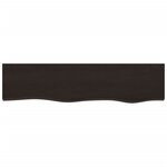 vidaXL Étagère murale marron foncé 80x20x6 cm bois chêne massif traité