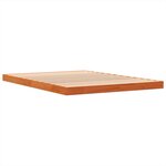 vidaXL Cadre de lit cire marron 135x190 cm bois de pin massif