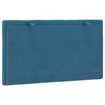 vidaXL Coussin de tête de lit bleu 80 cm velours
