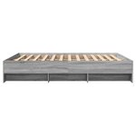 vidaXL Cadre de lit sonoma gris 160x200 cm bois d'ingénierie