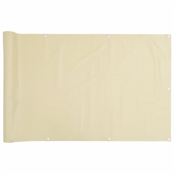 vidaXL Écran d'intimité de balcon crème 300x90 cm PVC
