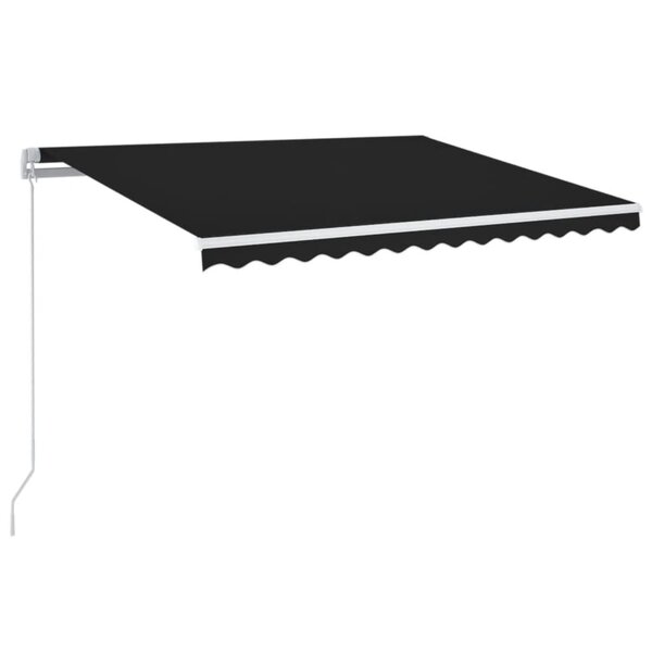 vidaXL Auvent manuel rétractable avec LED 350x250 cm Anthracite