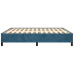 vidaXL Cadre de lit sans matelas bleu foncé 160x200 cm velours