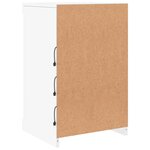 vidaXL Buffet avec lumières LED blanc 41x37x67 cm