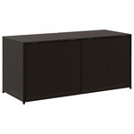 vidaXL Boîte de rangement de jardin marron 283L résine tressée