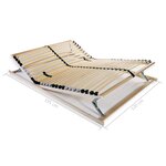 vidaXL Sommier à lattes avec 28 lattes 7 zones 120 x 200 cm