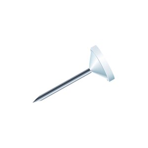 Exacompta - boîte de 100 épingles à tête plate 5mm blanc