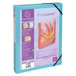 Boite De Classement Polypropylène Kreacover Pastel Dos 40mm - A4 - Couleurs Assorties - X 5 - Exacompta