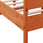 vidaXL Cadre de lit sans matelas cire marron 120x200cm bois pin massif