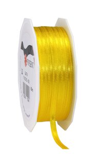 Satin double face 50-m-rouleau 3 mm jaune