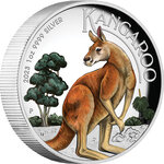 Pièce de monnaie en Argent 1 Dollar g 31.1 (1 oz) Millésime 2023 AUSTRALIAN KANGAROO