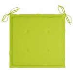 vidaXL Mobilier à dîner d'extérieur pliable avec coussin 3 Pièces Teck