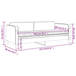 vidaXL Lit de jour avec matelas taupe 80x200 cm tissu