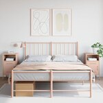 vidaXL Tables de chevet 2 Pièces rose 36x39x68 cm acier laminé à froid