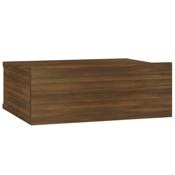 vidaXL Table de chevet flottante Chêne marron 40x30x15 cm