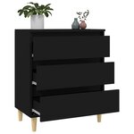 vidaXL Buffet Noir 60x35x70 cm Bois d'ingénierie