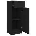 vidaXL Armoire de salle de bain Noir 32x34x90 cm Bois d'ingénierie
