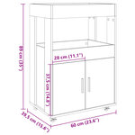 vidaXL Chariot de bar blanc 60x39 5x89 cm bois d'ingénierie