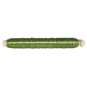 Fil floral 0 55mm Vert mai Bobine en bois 100g