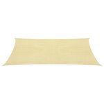 vidaXL Voile d'ombrage 160 g/m² Beige 2 5x4 5 m PEHD