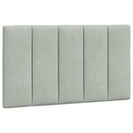 vidaXL Cadre de lit avec tête de lit Gris clair 90x200 cm Velours