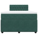 vidaXL Sommier à lattes de lit et matelas Vert foncé 120x200cm Velours