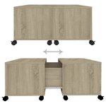 vidaXL Table basse chêne sonoma 75x75x38 cm bois d'ingénierie