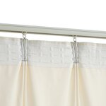 vidaXL Rideaux occultants avec crochets 2 Pièces Velours Crème 140x225 cm