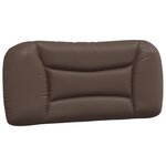 vidaXL Lit avec matelas marron 90x200 cm similicuir