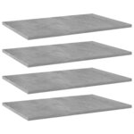 vidaXL Panneaux de bibliothèque 4 Pièces gris béton bois d’ingénierie