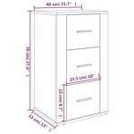 vidaXL Buffet Chêne marron 40x33x70 cm Bois d'ingénierie