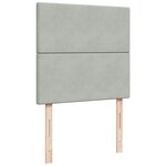 vidaXL Sommier à lattes de lit et matelas Gris clair 80x200 cm Velours