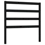vidaXL Tête de lit Noir 81x4x100 cm Bois massif de pin