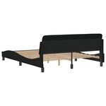 vidaXL Cadre de lit sans matelas noir 160x200 cm tissu