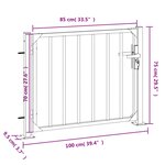vidaXL Portail de jardin 100x75 cm acier inoxydable