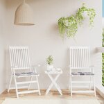 vidaXL Coussins de chaise de jardin lot de 2 carreaux gris 40x40x3 cm