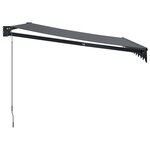vidaXL Auvent rétractable anthracite 3x2 5 m tissu et aluminium