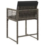 vidaXL Chaises de jardin avec coussins lot de 4 gris résine tressée