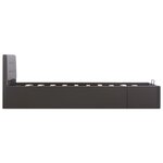 vidaXL Cadre de lit à rangement hydraulique Gris Similicuir 100x200 cm