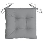 vidaXL Coussins de chaise lot de 4 gris 40x40x7 cm tissu oxford