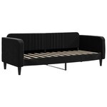 vidaXL Lit de jour avec lit gigogne et matelas noir 80x200 cm velours