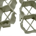 vidaXL Grilles d'herbe 16 Pièces vert 60x40x3 cm plastique