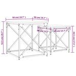 vidaXL Tables basses gigognes 2 Pièces sonoma gris bois d'ingénierie