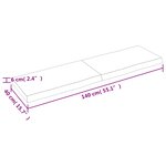 vidaXL Dessus de table bois massif traité bordure assortie