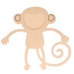 3 déco murales en bois - Singe  lion et girafe